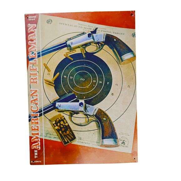 🧨 Original American Rifleman Metal Sign 🔫 NRA Stevens USA - Picture 14 of 14